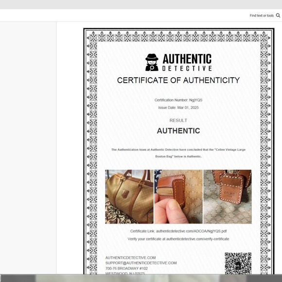 Celine Macadam Triomphe Travel bag/duffle EUC C.O.A. included - Picture 16 of 17